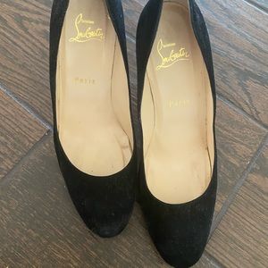 Black suede Christian Louboutin size 39